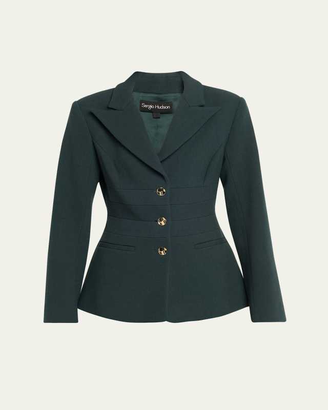 Waisted Single-Breasted Jacket